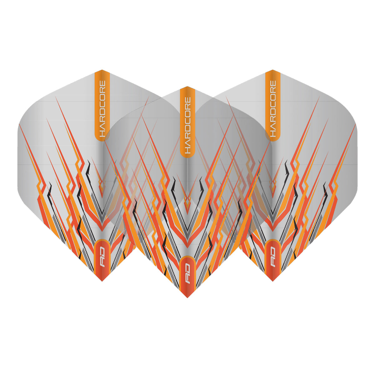Hardcore Snakebite Orange Mohawk Standard Dart Flights by Red Dragon - view 2