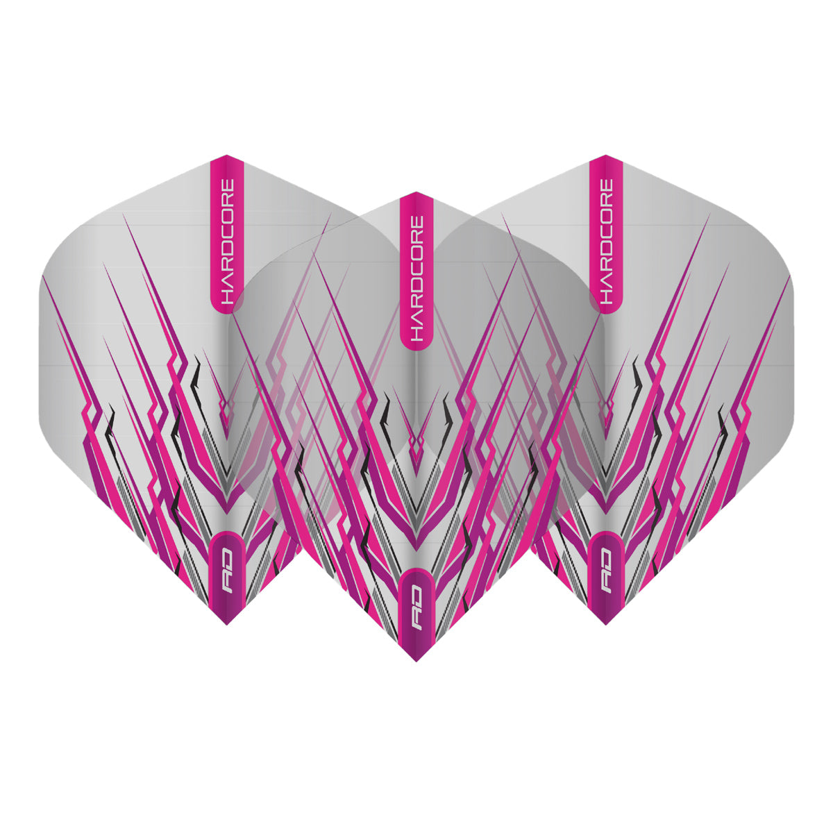 Hardcore Snakebite Pink Mohawk Standard Dart Flights by Red Dragon - view 2
