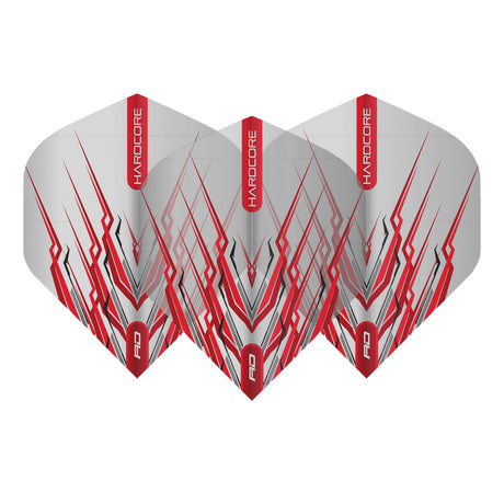 Hardcore Snakebite Red Mohawk Standard Dart Flights by Red Dragon - view 2