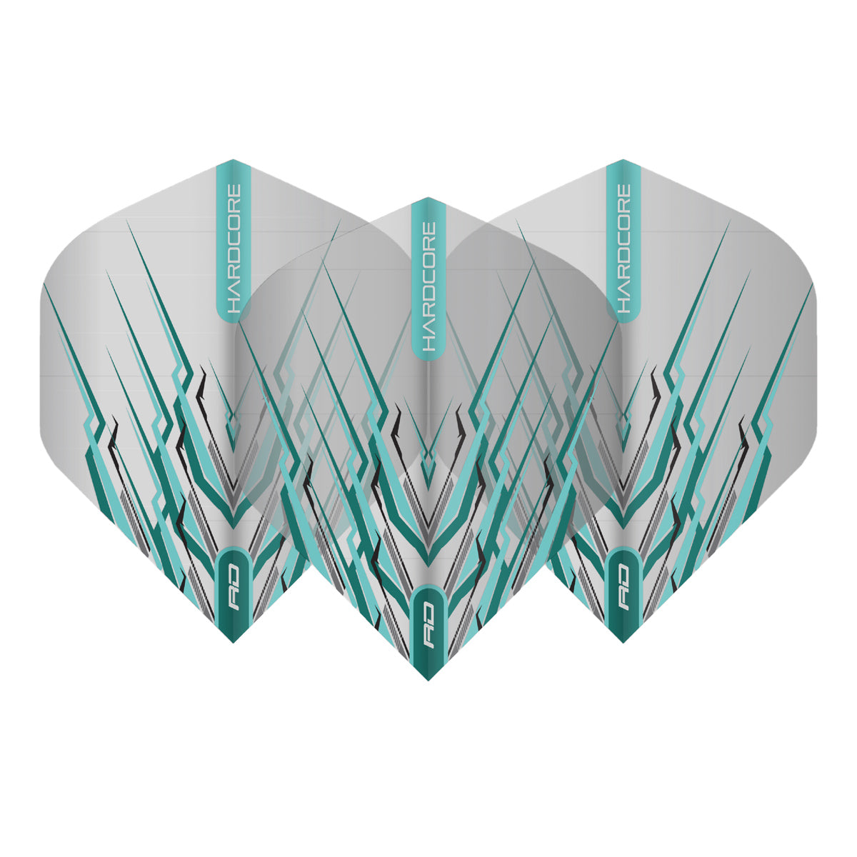 Hardcore Snakebite Light Blue Mohawk Standard Dart Flights by Red Dragon - view 2