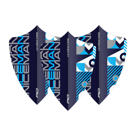 Hardcore Iceman Black Stack Freestyle Dart Flights by Red Dragon - view 2
