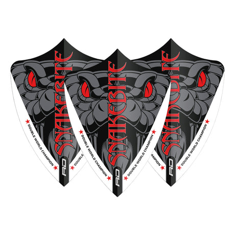 Hardcore Snakebite Double World Champion Red Eyes Freestyle Dart Flights by Red Dragon - view 2