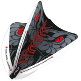 Hardcore Snakebite Double World Champion Red Eyes Freestyle Dart Flights by Red Dragon - view 3
