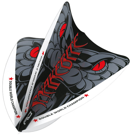 Hardcore Snakebite Double World Champion Red Eyes Freestyle Dart Flights by Red Dragon - view 3