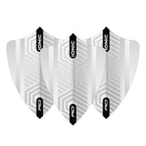 Hardcore White Freestyle Dart Flights by Red Dragon - view 2