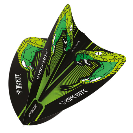Hardcore Snakebite Green Transparent Freestyle Dart Flights by Red Dragon - view 3