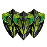 Hardcore Snakebite Green Transparent Freestyle Dart Flights by Red Dragon - view 2