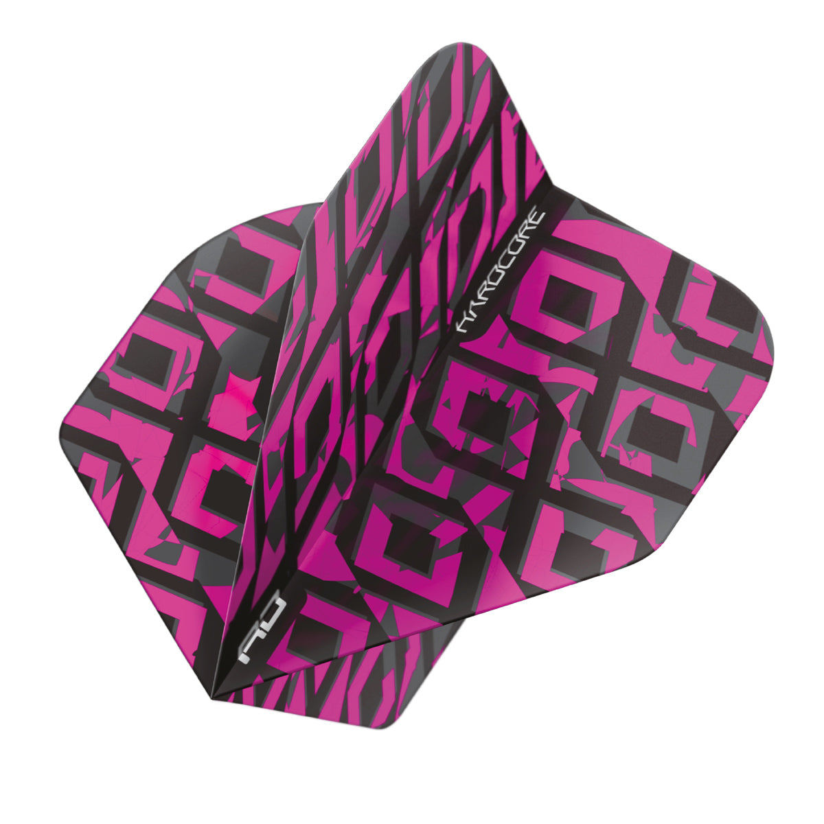 Hardcore Radical Black & Pink Squares Standard Dart Flights by Red Dragon - view 3