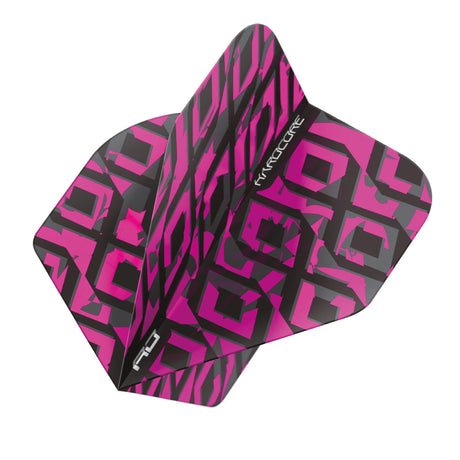 Hardcore Radical Black & Pink Squares Standard Dart Flights by Red Dragon - view 3
