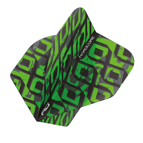 Hardcore Radical Black & Green Squares Standard Dart Flights by Red Dragon - view 3