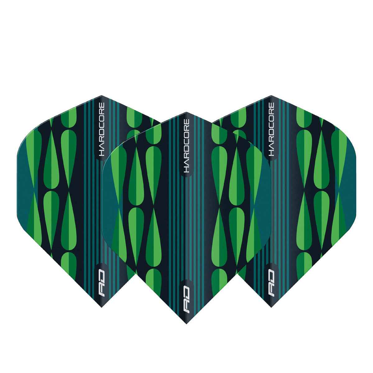 Hardcore Radical Green Teardrop Standard Dart Flights by Red Dragon - view 2