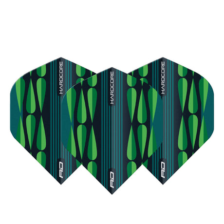 Hardcore Radical Green Teardrop Standard Dart Flights by Red Dragon - view 2