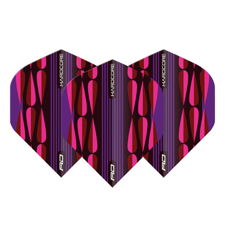 Hardcore Radical Pink Teardrop Standard Dart Flights by Red Dragon - view 2