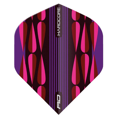 Hardcore Radical Pink Teardrop Standard Dart Flights by Red Dragon
