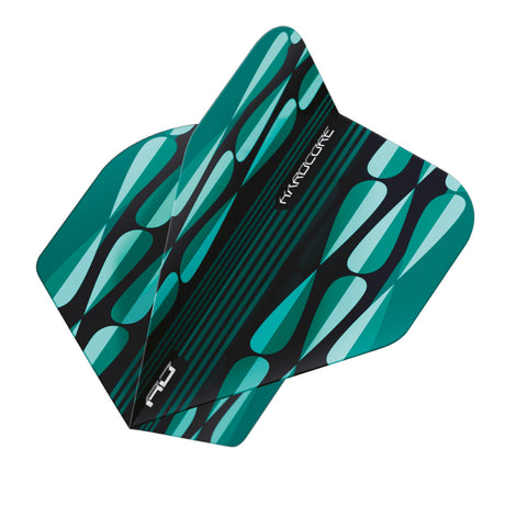 Hardcore Radical Turquoise Teardrop Standard Dart Flights by Red Dragon - view 3
