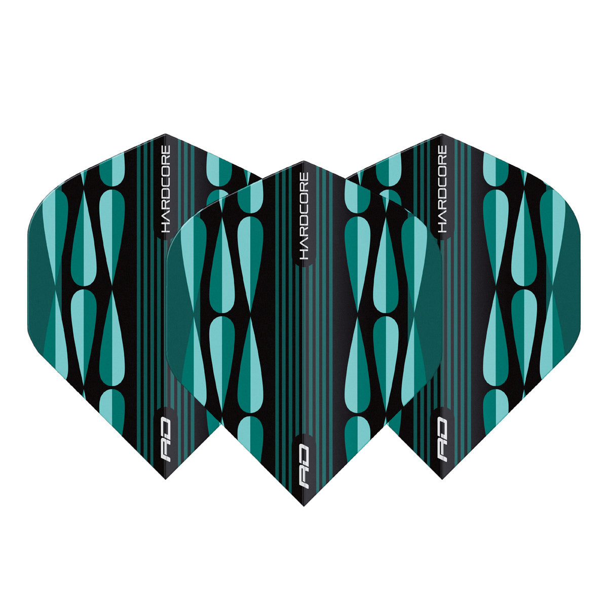 Hardcore Radical Turquoise Teardrop Standard Dart Flights by Red Dragon - view 2
