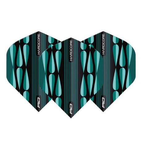 Hardcore Radical Turquoise Teardrop Standard Dart Flights by Red Dragon - view 2