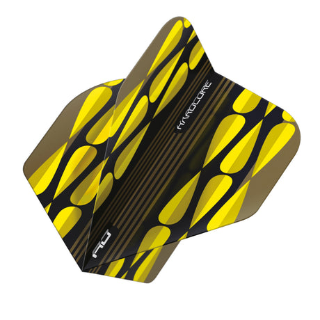 Hardcore Radical Yellow Teardrop Standard Dart Flights by Red Dragon - view 3