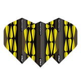 Hardcore Radical Yellow Teardrop Standard Dart Flights by Red Dragon - view 2