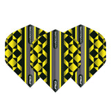 Hardcore Radical Yellow & Black Geometric Standard Dart Flights by Red Dragon - view 2