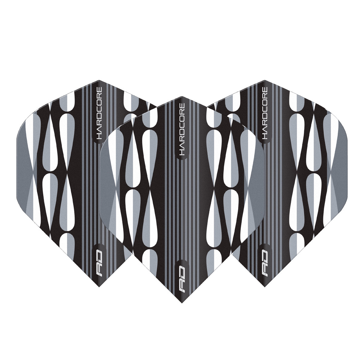 Hardcore Radical White Teardrop Standard Dart Flights by Red Dragon - view 2