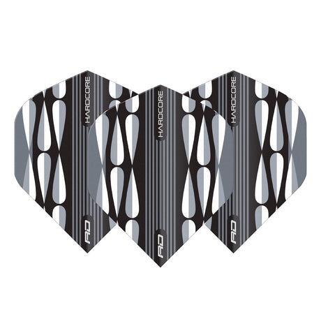 Hardcore Radical White Teardrop Standard Dart Flights by Red Dragon - view 2