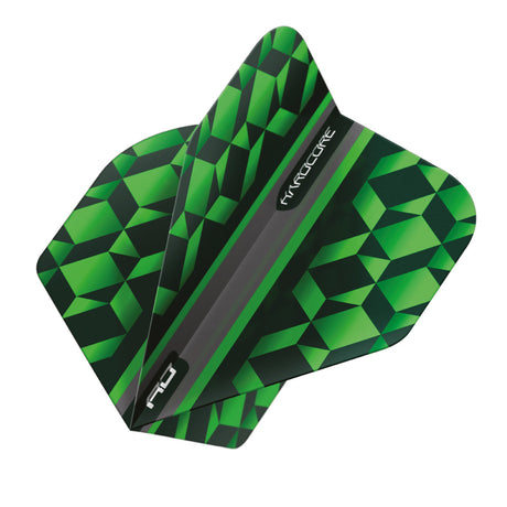 Hardcore Radical Green & Black Geometric Standard Dart Flights by Red Dragon - view 3