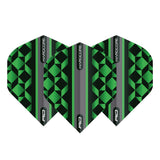 Hardcore Radical Green & Black Geometric Standard Dart Flights by Red Dragon - view 2
