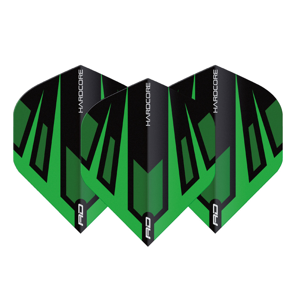 Hardcore Radical Green & Black Fan Standard Dart Flights by Red Dragon - view 2