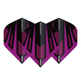 Hardcore Radical Purple & Black Fan Standard Dart Flights by Red Dragon - view 2