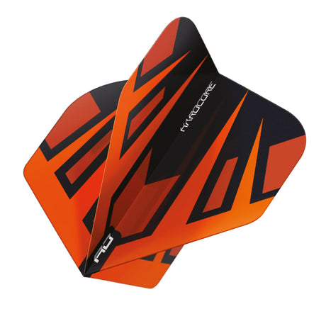 Hardcore Radical Orange & Black Fan Standard Dart Flights by Red Dragon - view 3