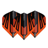 Hardcore Radical Orange & Black Fan Standard Dart Flights by Red Dragon - view 2