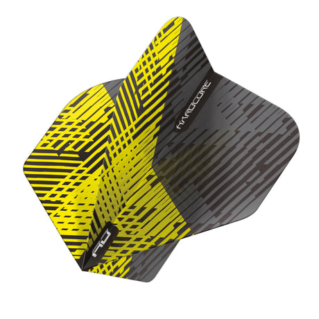 Hardcore Radical Yellow & Black Fleck Standard Dart Flights by Red Dragon - view 3