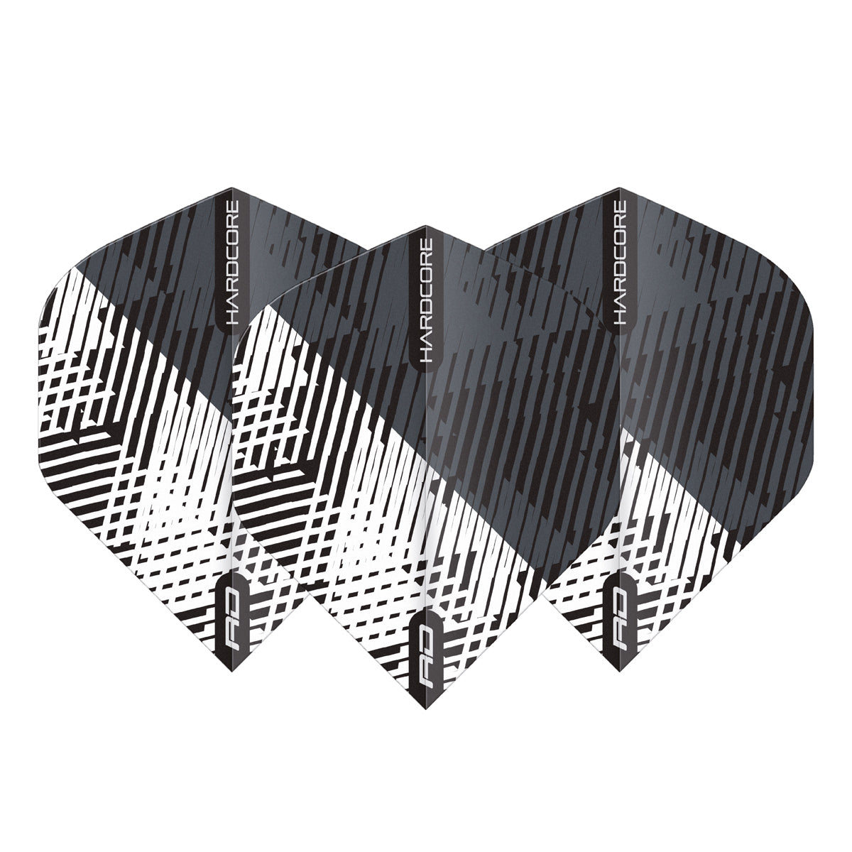 Hardcore Radical Grey & Black Fleck Standard Dart Flights by Red Dragon - view 2