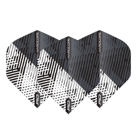 Hardcore Radical Grey & Black Fleck Standard Dart Flights by Red Dragon - view 2