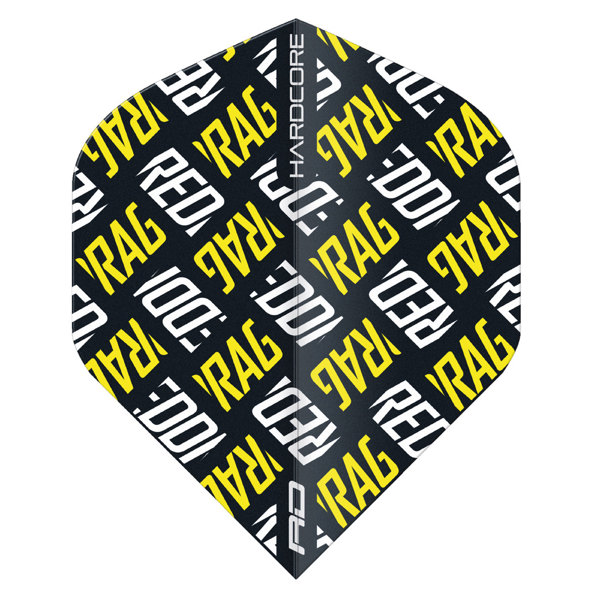 Hardcore XT Yellow and White Red Dragon Logo Standard Dart Flights by Red Dragon