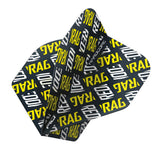 Hardcore XT Yellow and White Red Dragon Logo Standard Dart Flights by Red Dragon - view 3