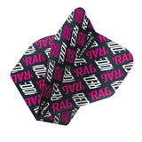 Hardcore XT Pink and White Red Dragon Logo Standard Dart Flights by Red Dragon - view 3