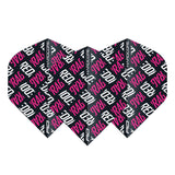 Hardcore XT Pink and White Red Dragon Logo Standard Dart Flights by Red Dragon - view 2