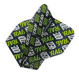 Hardcore XT Green and White Red Dragon Logo Standard Dart Flights by Red Dragon - view 3