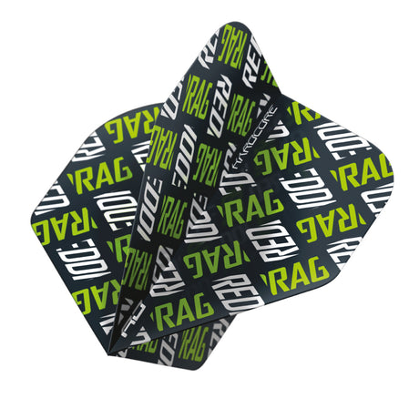 Hardcore XT Green and White Red Dragon Logo Standard Dart Flights by Red Dragon - view 3