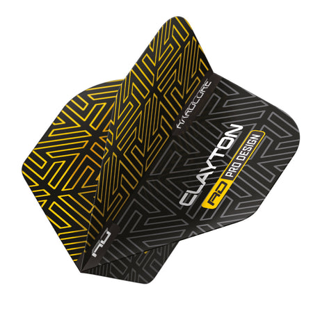 Hardcore Premium Jonny Clayton Gold & Black Standard Dart Flights by Red Dragon - view 3