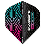 Hardcore Premium Snakebite Black & Rainbow Standard Dart Flights by Red Dragon