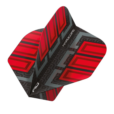 Hardcore Radical Black & Red Blocks Standard Dart Flights by Red Dragon - view 3