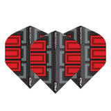 Hardcore Radical Black & Red Blocks Standard Dart Flights by Red Dragon - view 2