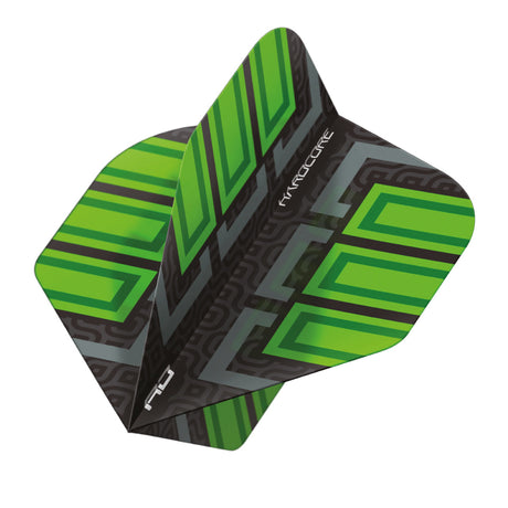Hardcore Radical Black & Green Blocks Standard Dart Flights by Red Dragon - view 3
