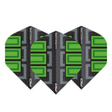 Hardcore Radical Black & Green Blocks Standard Dart Flights by Red Dragon - view 2