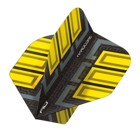 Hardcore Radical Black & Yellow Blocks Standard Dart Flights by Red Dragon - view 3