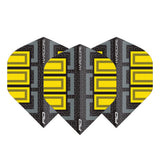 Hardcore Radical Black & Yellow Blocks Standard Dart Flights by Red Dragon - view 2