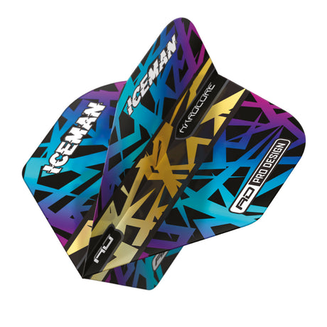 Hardcore Premium Gerwyn Price Rainbow & Gold Standard Dart Flights by Red Dragon - view 3